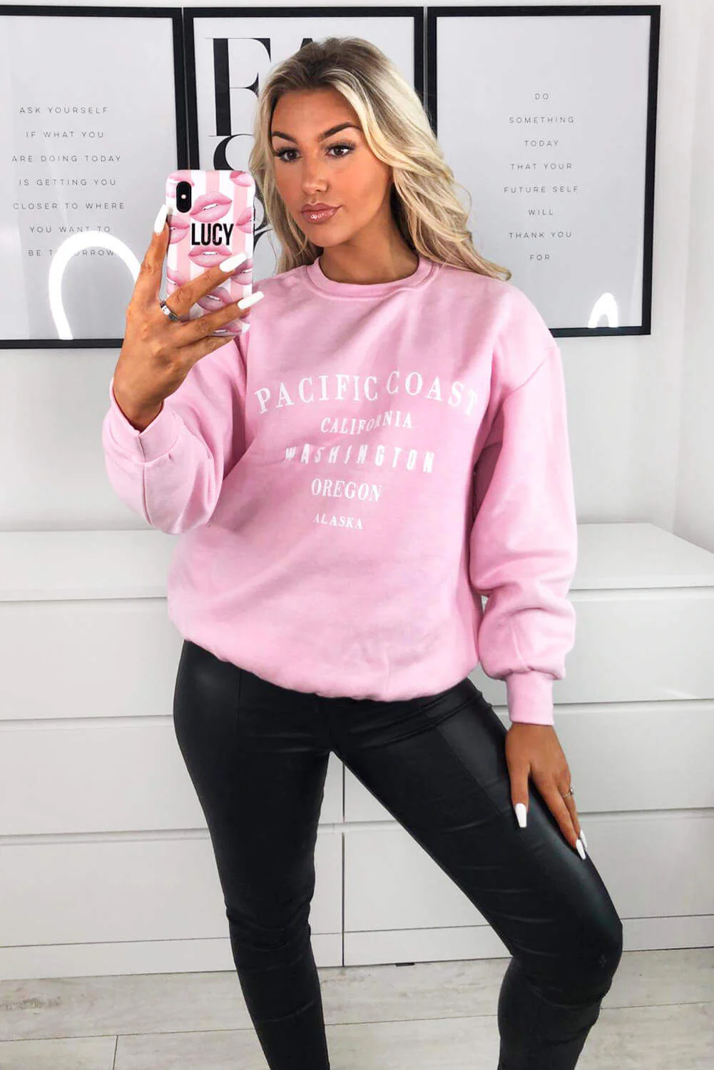 Pink Pacific Coast Sweatshirt - Swimclubus