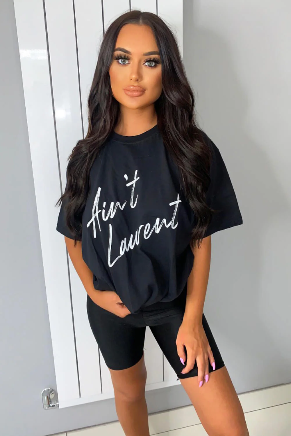 Black Aint Laurent T-Shirt - Swimclubus