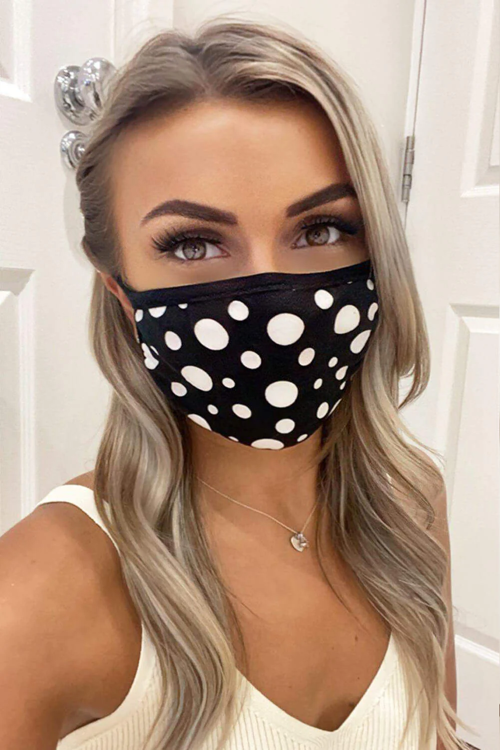 Black Spotty Face Covering - Swimclubus