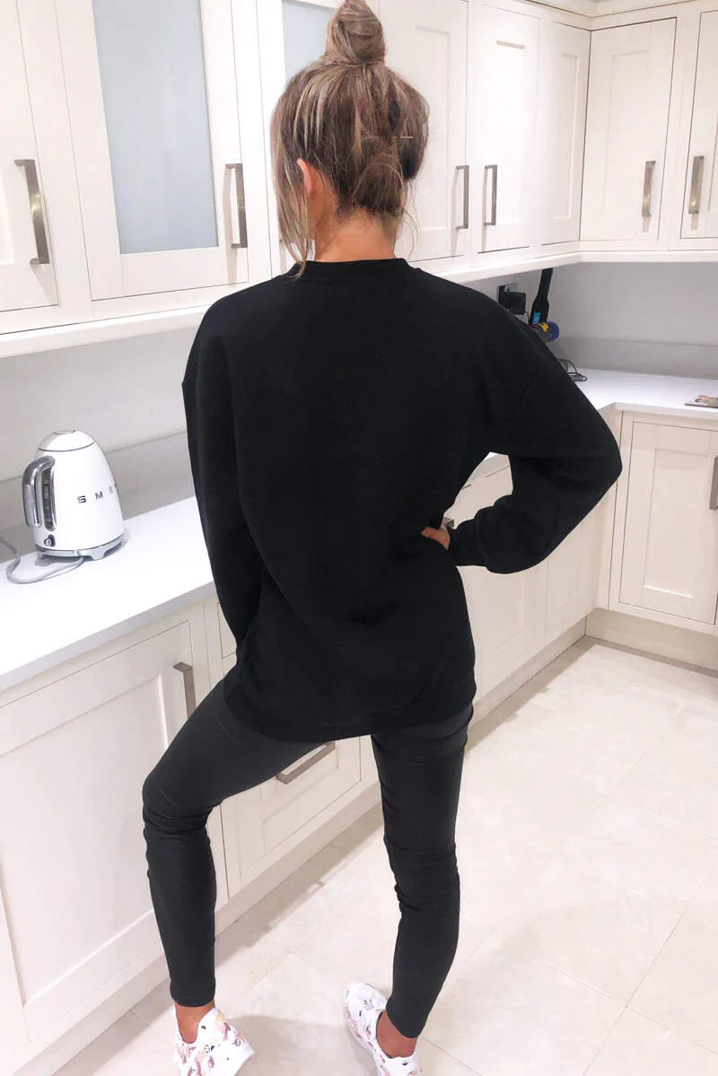 Black LOVE Sweatshirt - Swimclubus