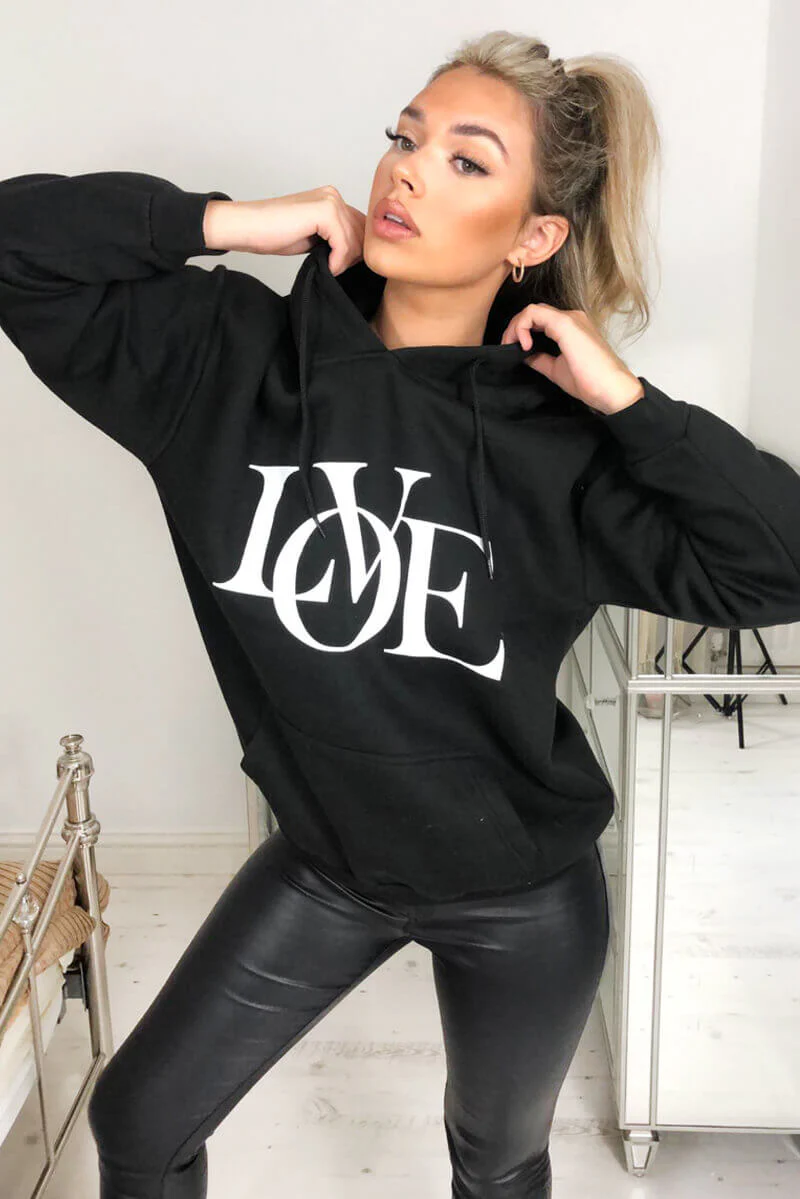 Black Love Hoodie - Swimclubus