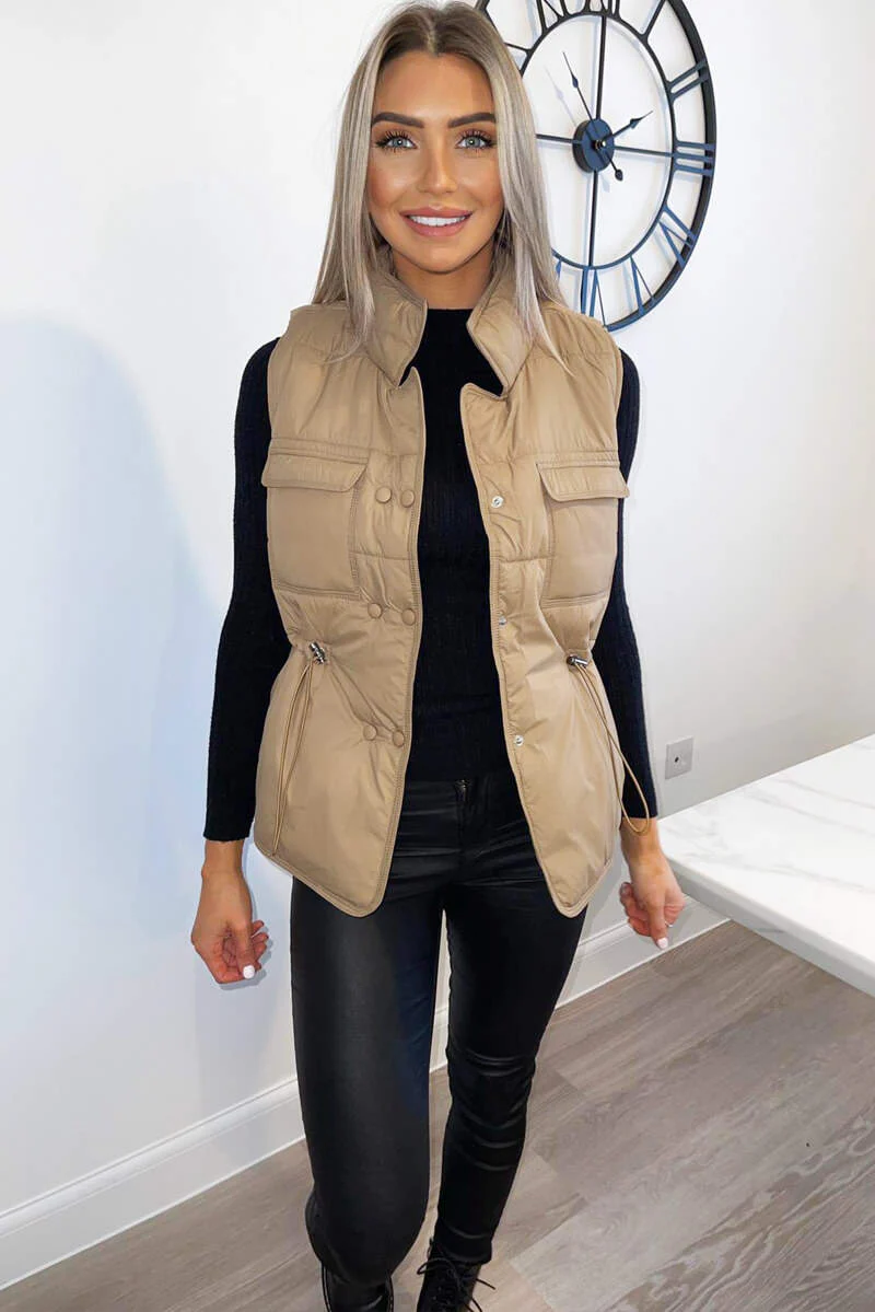 Stone Puffer Double Pocket Gilet - Swimclubus