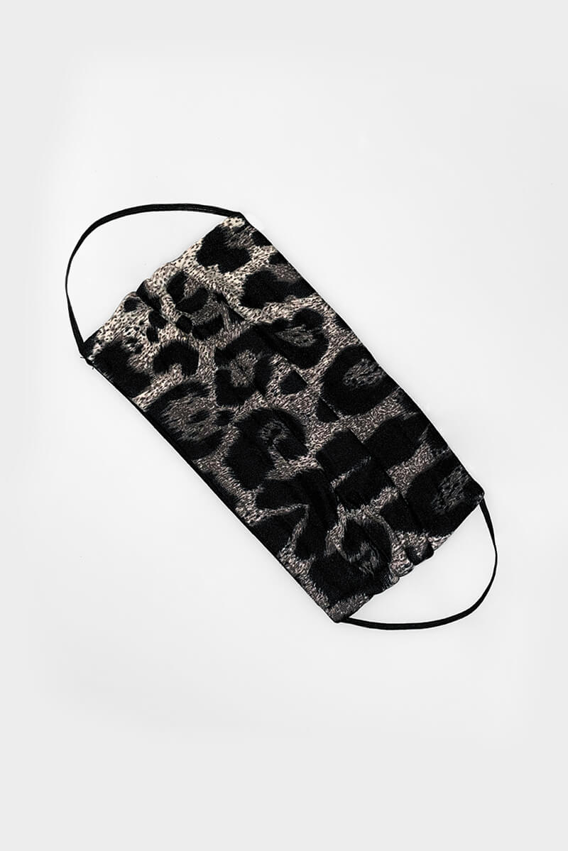 Grey Animal Print Face Covering - Swimclubus