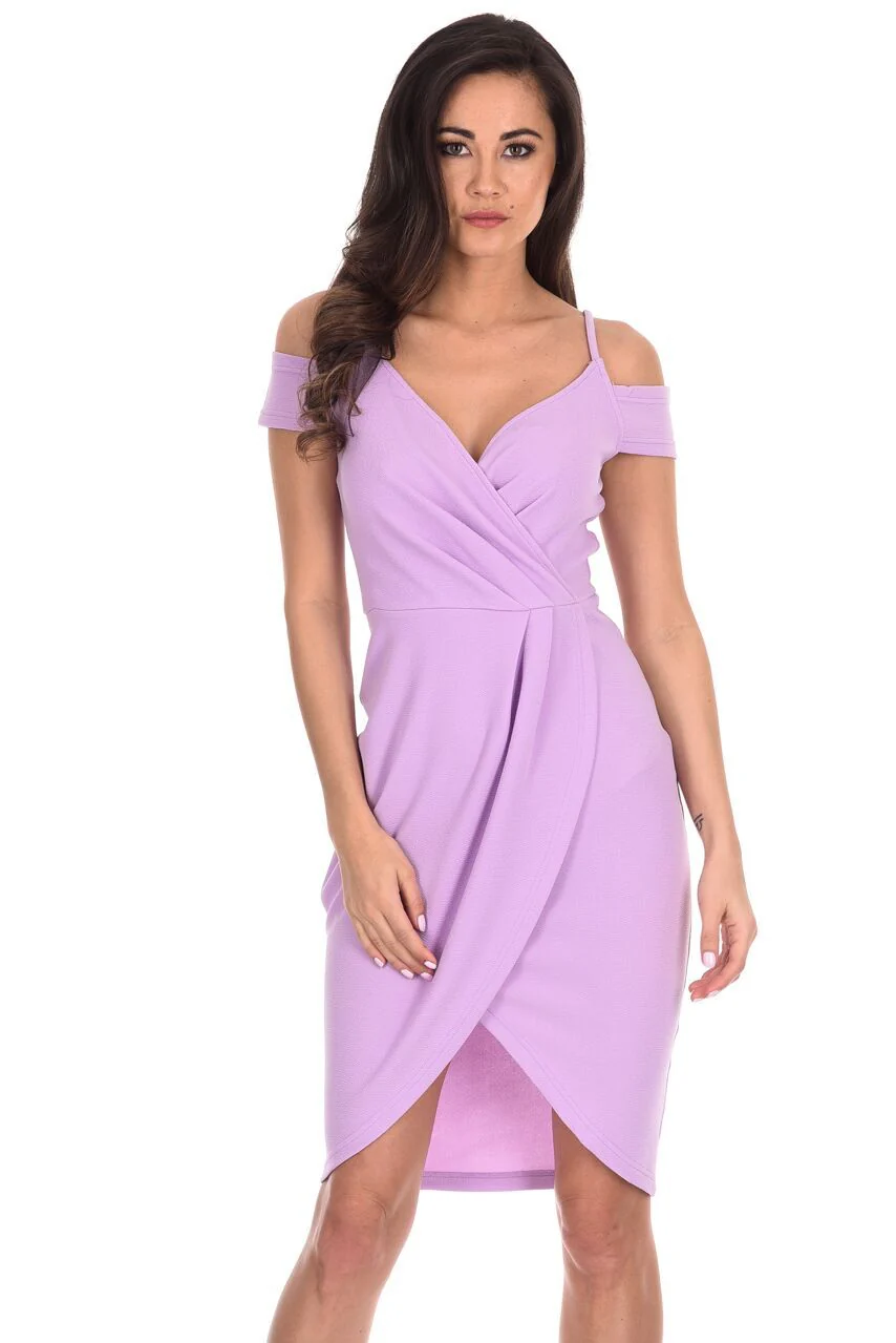 Lilac Wrap Around Dress - Swimclubus