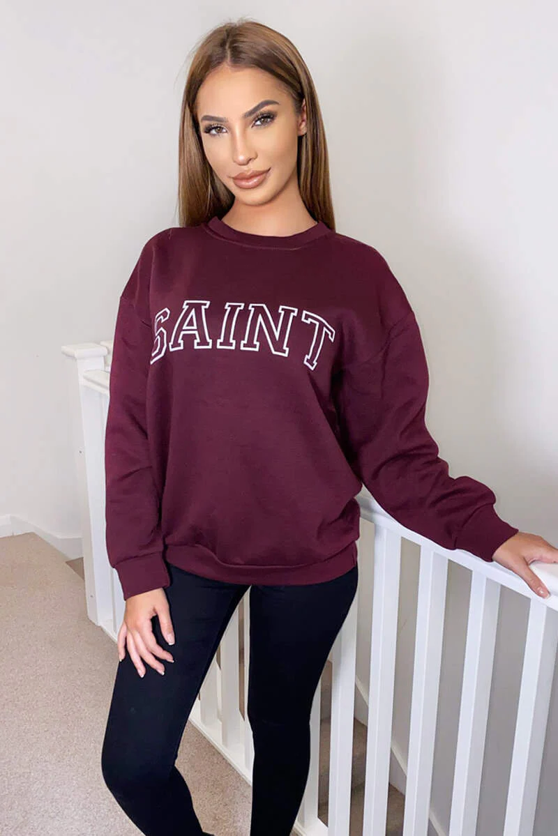 Wine Saint Sweatshirt - Swimclubus