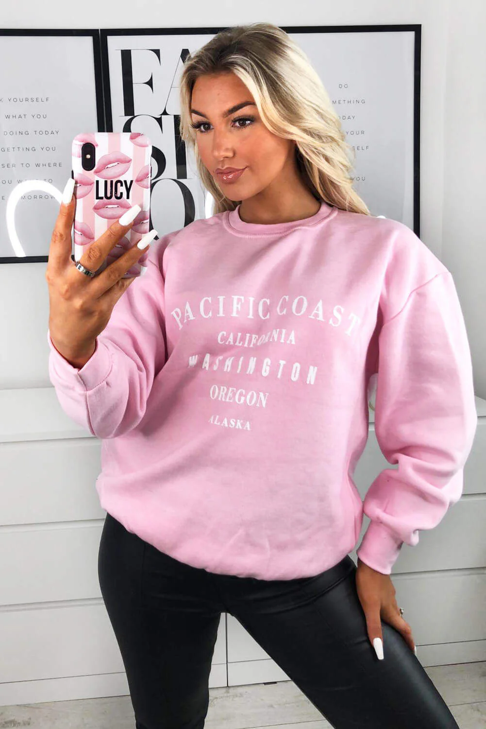 Pink Pacific Coast Sweatshirt - Swimclubus