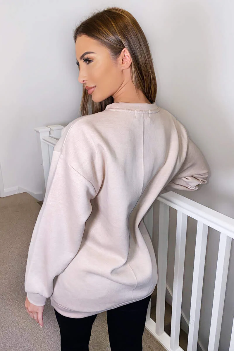 Stone Skull Printed Sweatshirt - Swimclubus