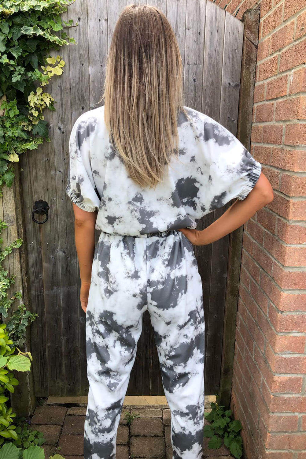 Khaki Tie Dye Lounge Suit - Swimclubus