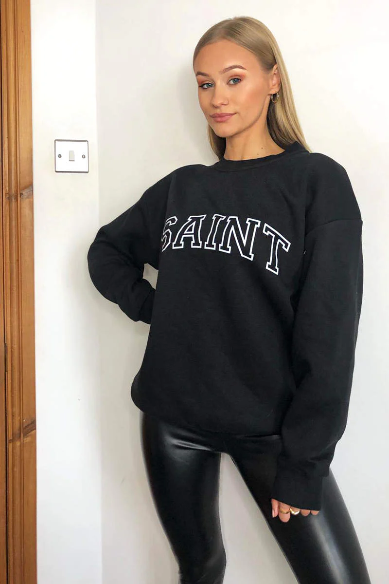 Black Saint Sweatshirt - Swimclubus