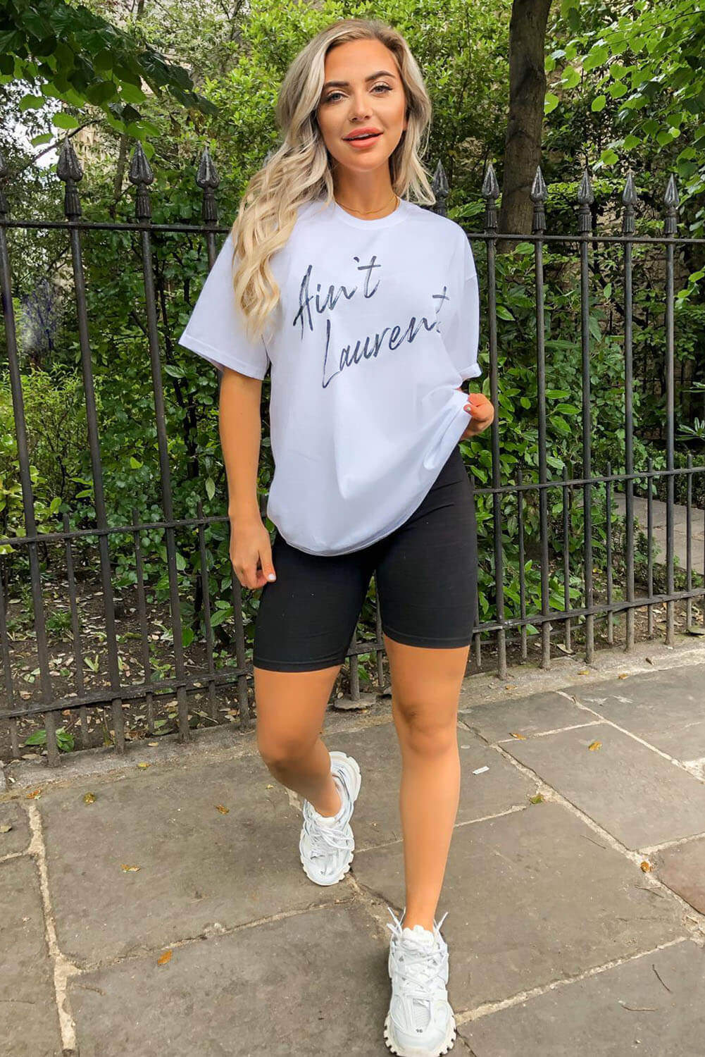 White Aint Laurent T-Shirt - Swimclubus